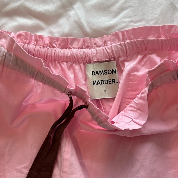 Damson Madder Maria PJ Set in Pink with Brown - Picture 9 of 11